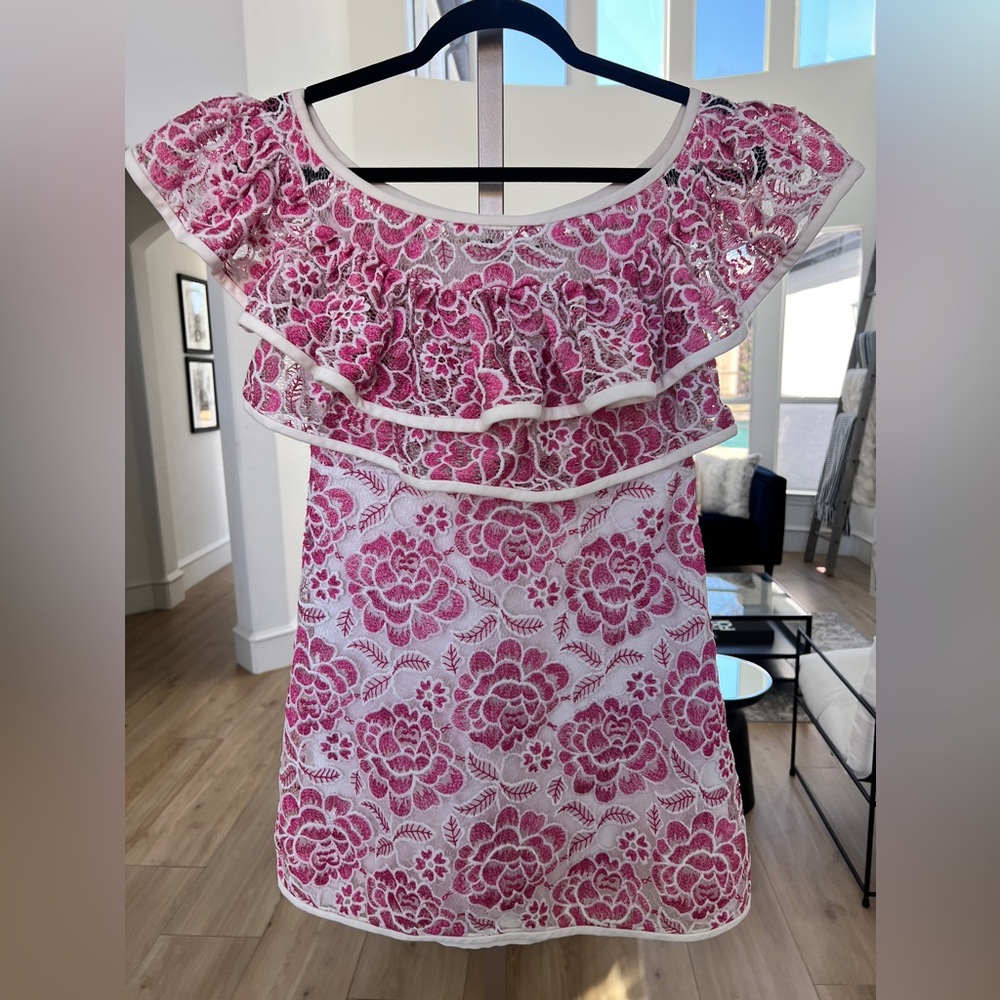 Alexis Pink and White Floral Dress
